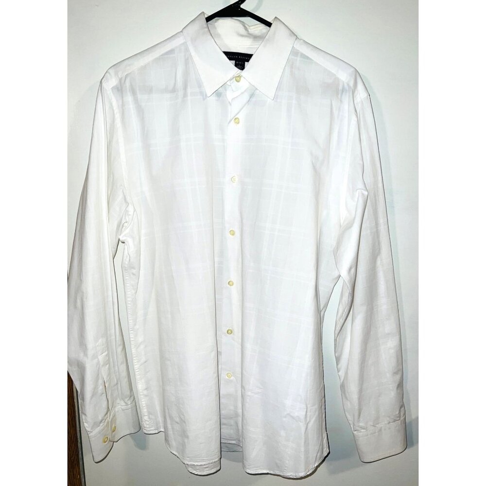 Banana Republic Mens Cream Colored Long Sleeve Dress Shirt Size L (16-16.5)